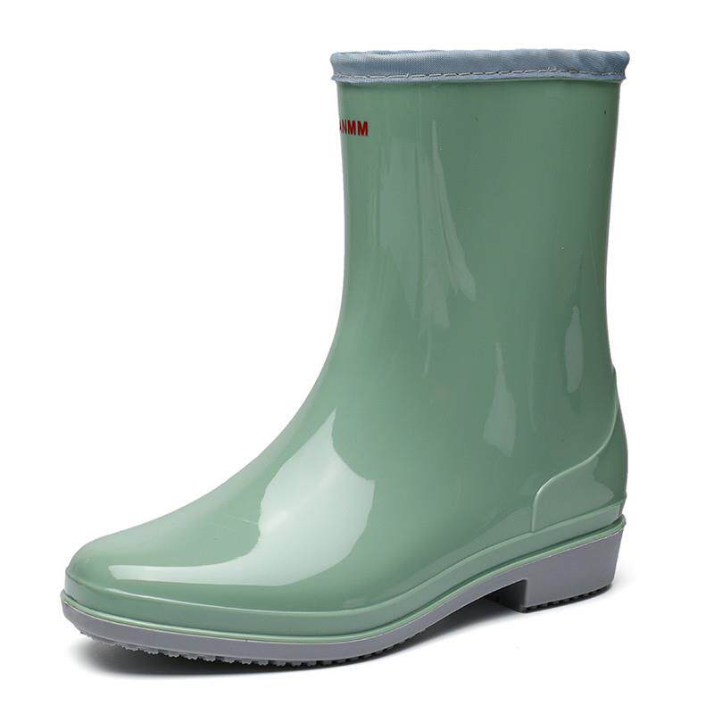 新品雨鞋女夏季中筒时尚款外穿水鞋防滑软底新款雨靴防水平底轻便