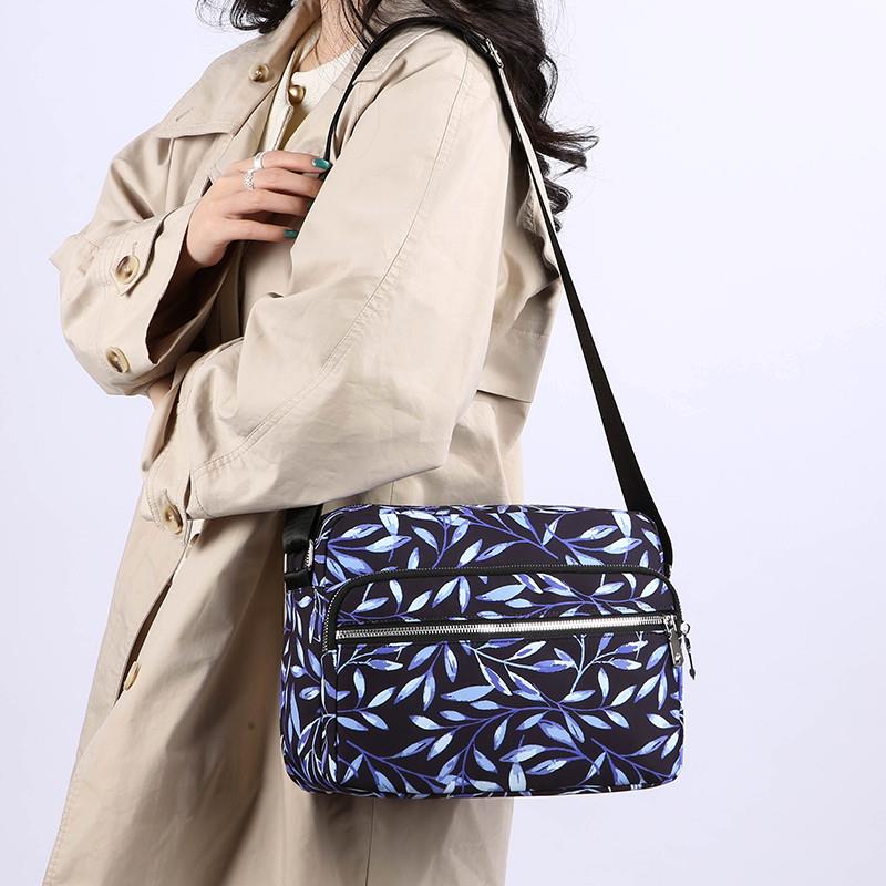 好货2025新款潮尼龙布包女包印花百搭单肩斜挎包轻便休闲中老年托