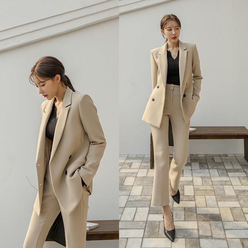 好货韩国气质小西装套装女2026新款秋冬韩版百搭休闲西服两件套面