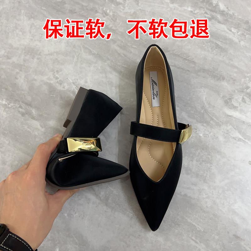 好货韩漆皮10cm高跟鞋女细跟2026春季新款尖头时尚通勤软皮舒适单