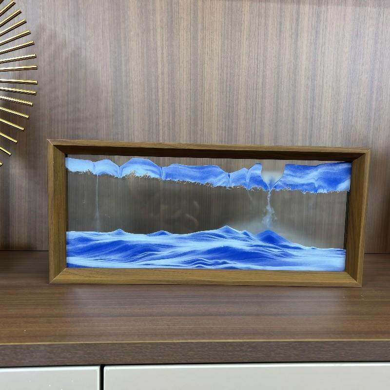 简约现代高档木质沙漏流沙画摆件电视柜家居装饰品送乔迁高级礼物