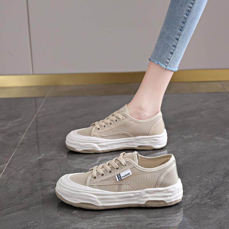 新品帆布鞋女款2026新款夏季透气网面镂空软底运动学生休闲配裙子