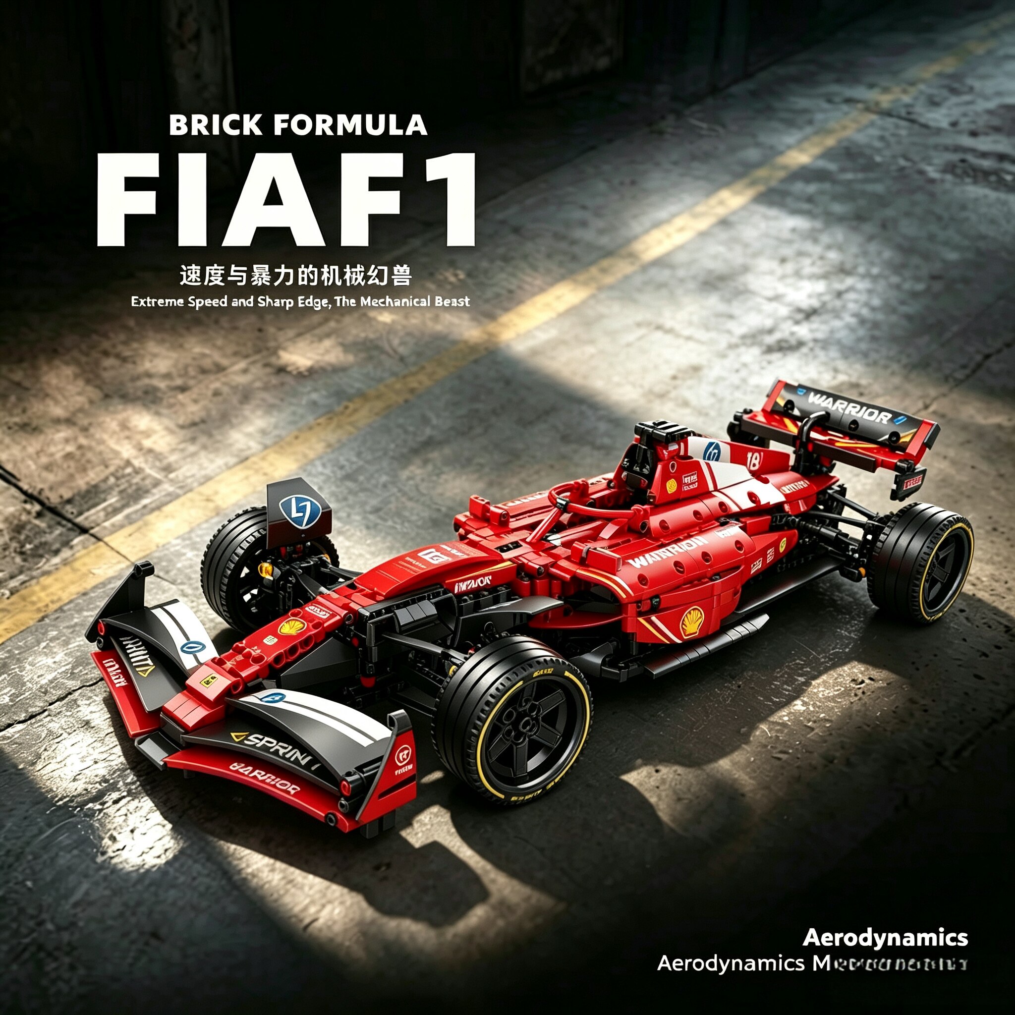 兼容乐高机械法拉利F1方程式超普通塑料积木