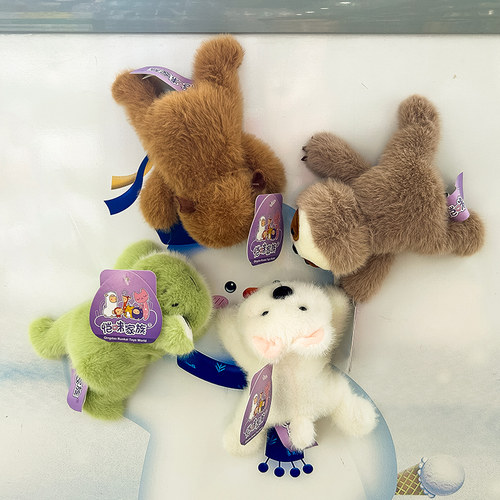 正版恺咪家族叮当系列毛绒动物冰箱贴强磁汽车电动车装饰桌面摆件