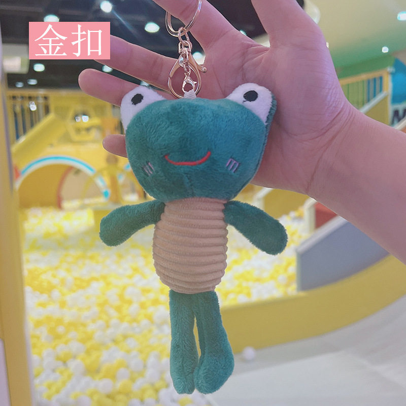 ins超火的网红青蛙挂件卡通钥匙扣男女斜挎包挂件毛绒玩偶包配饰