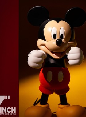 URDU正版迪士尼米奇米老鼠站姿可动关节手办桌面摆件模型潮玩周边