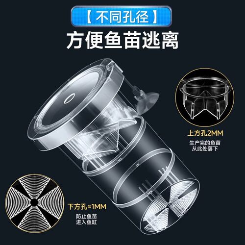鱼缸孔雀鱼孵化器繁殖盒亚克力隔离盒热带鱼孵化产卵器鱼苗隔离盒