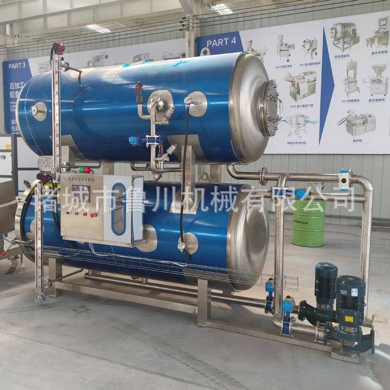 全自动猫条水浴式杀菌机方便面酱料包杀菌设备袋装牛腩高温杀菌釜