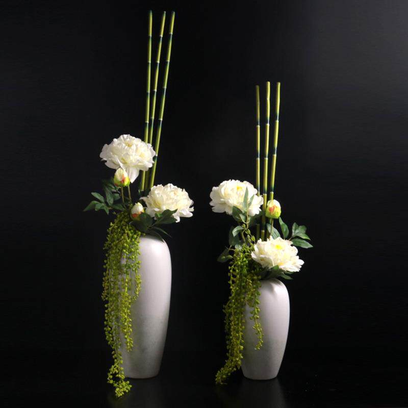 牡丹新中式花艺仿真花套装客厅桌台绢花玫瑰摆设花假花装饰花