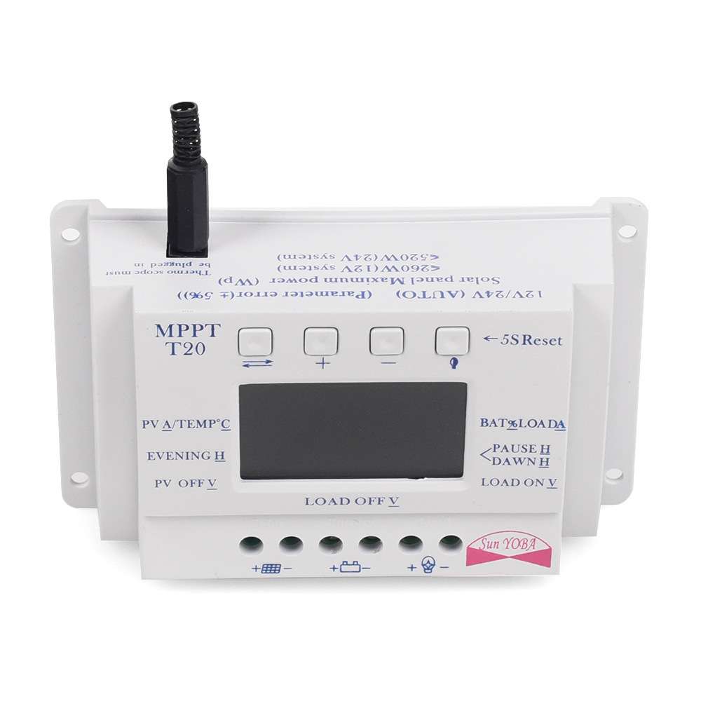 PWM双时段12V24V20A太阳能控制器T20液晶显示太阳能充电控制器