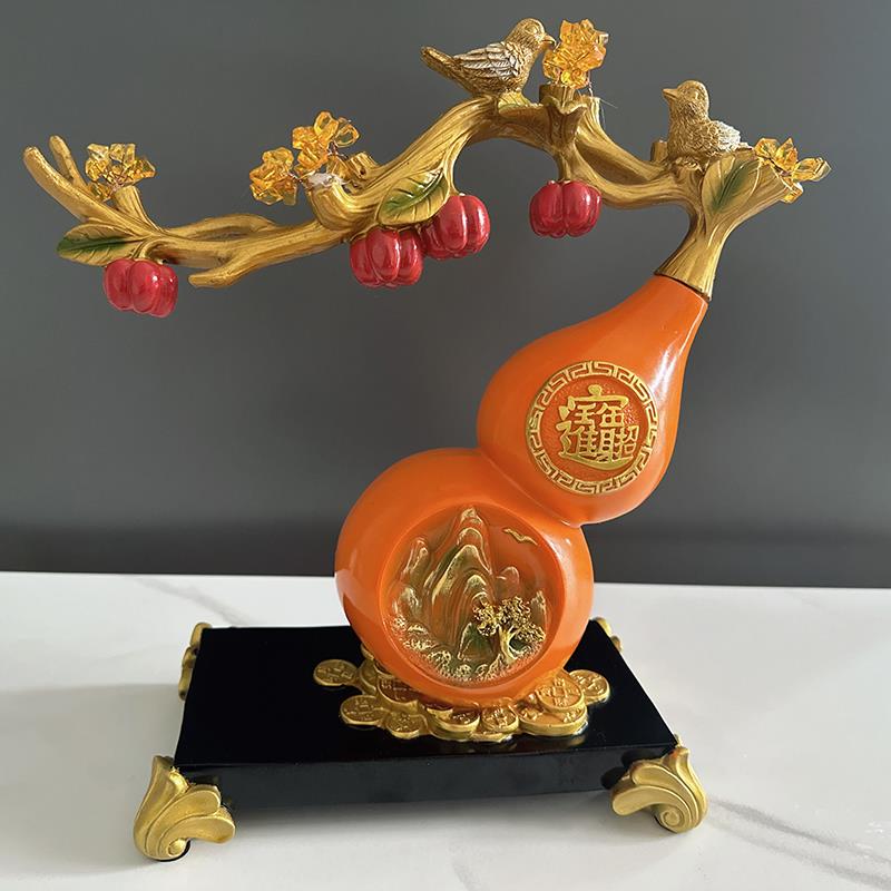 事事如意葫芦酒柜装饰品摆件树脂新中式客厅招财玄关开业乔迁礼品