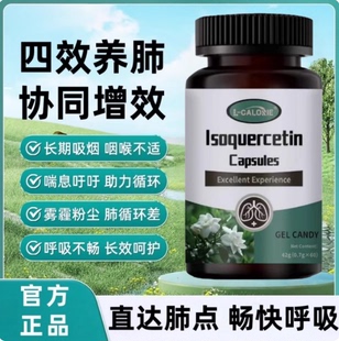 丫YM槲皮素小绿宝卡曼宁槲皮素优梦片胶囊养肺护肺消节官方正品EA