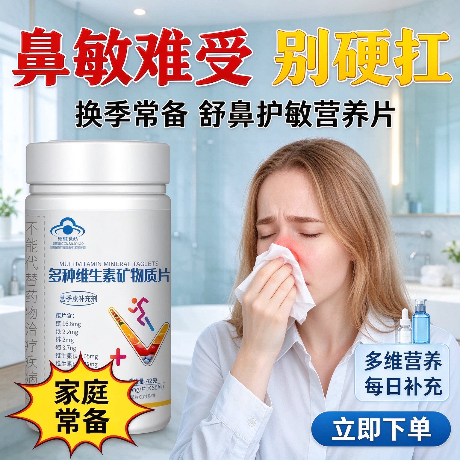 卡斯佰维生素D3舒鼻护敏