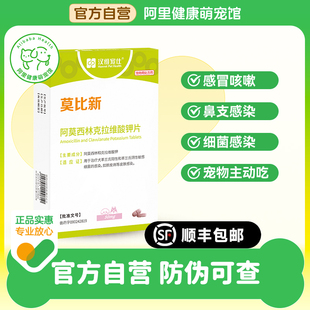 14片 汉维宠仕阿莫西林克拉维酸钾片50mg 盒 阿里健康自营