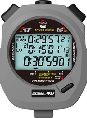 电子秒表DT495P定尔志ULTRAK奥赛克500道3排显示计时器田径训练