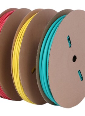 三倍带胶热缩管加厚红黄绿蓝白色透明绝缘套管3倍电工电线收缩管