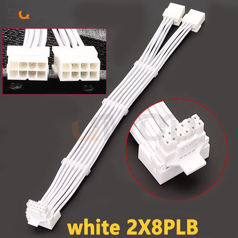 RTX40系2x8pin 8PIN转16Pin 12VHPWR 90度弯头新显卡连接线 白色