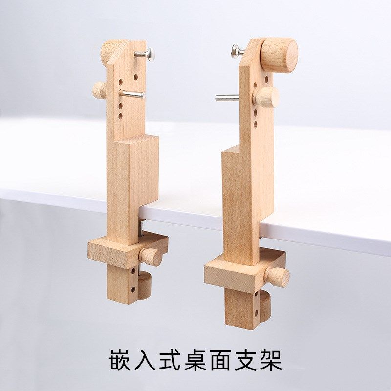 厂家十字绣绣架刺绣工具榉木大尺寸简易绣架实木架子跨境