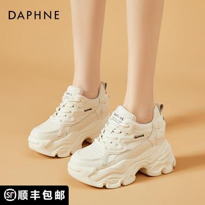达芙妮老爹鞋女2025新款爆款内增高厚底小白鞋旅游运动女款鞋子夏