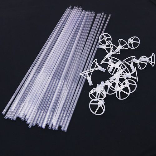 天台华莲70CM透明杆子波波气球配件托桌飘支架大号杯头塑料拖管卡