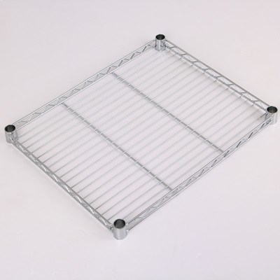 定做不锈钢色厨房置物架1层板网架夹层一层网片加层落地阳台架