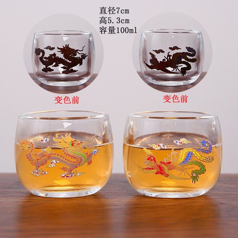 无铅水晶玻璃变色主人杯透明耐高温杯子养生加厚不烫手中式茶杯,餐饮具,茶杯,淘宝优惠券,粉丝福利购,淘宝优惠卷