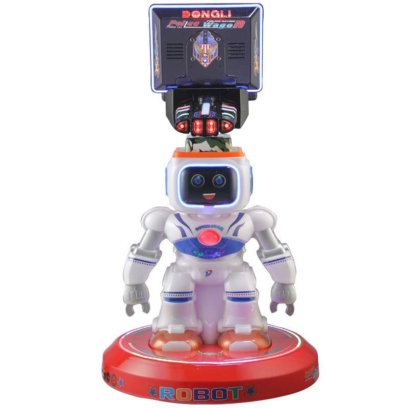 新款AR投币机器人小孩枪机游戏机直销电动宝宝商用玩具车游艺