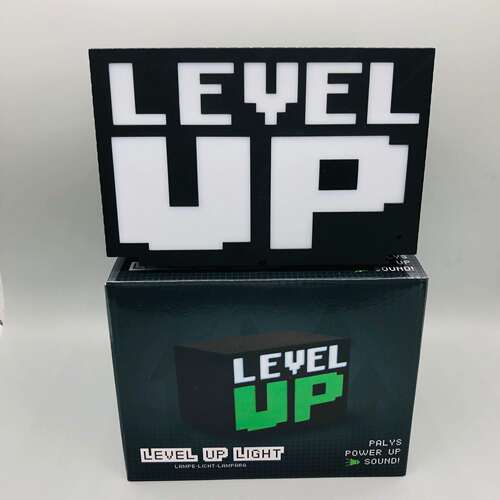 LEVEL UP升级游戏氛围灯马赛克图标灯三档位调节变色声控拾音夜灯