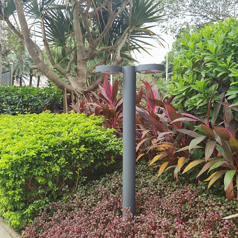 简约户外防水led草坪灯庭院家用小区别墅路灯花园景观地插双头灯