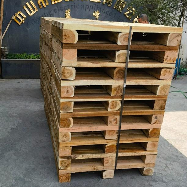 高密度超强承重实木卡板加厚川字型实木卡板四面进叉承重2吨