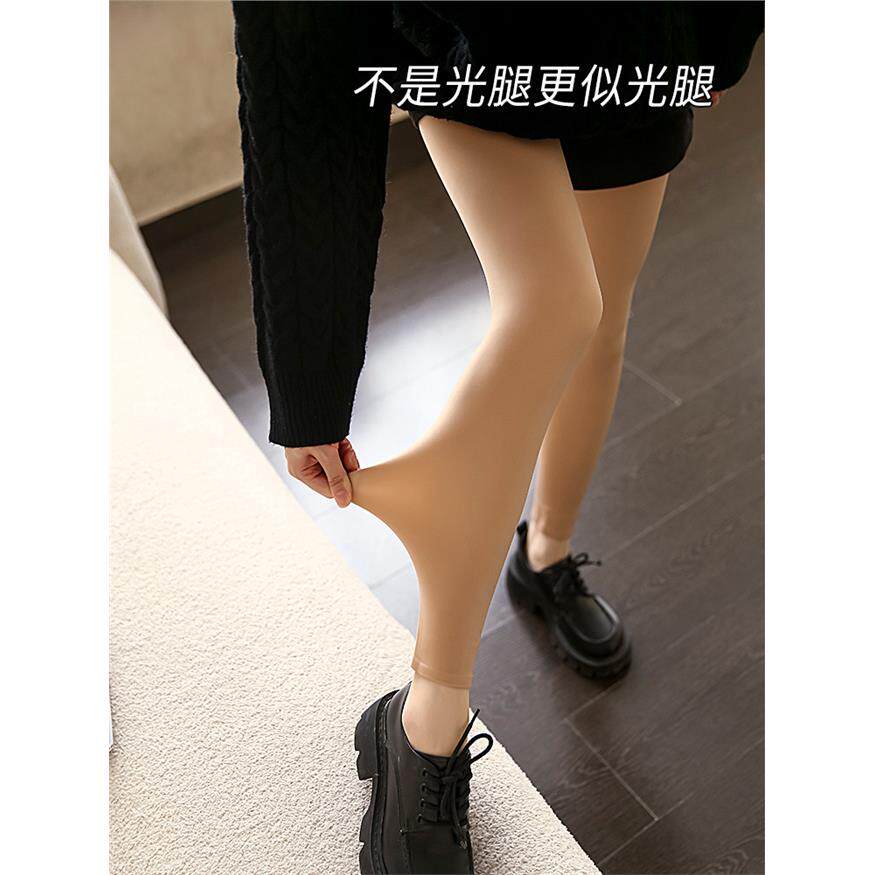 光腿神器九分裤不连脚加绒加厚肉色鲨鱼裤秋冬裸感打底裤春秋丝袜