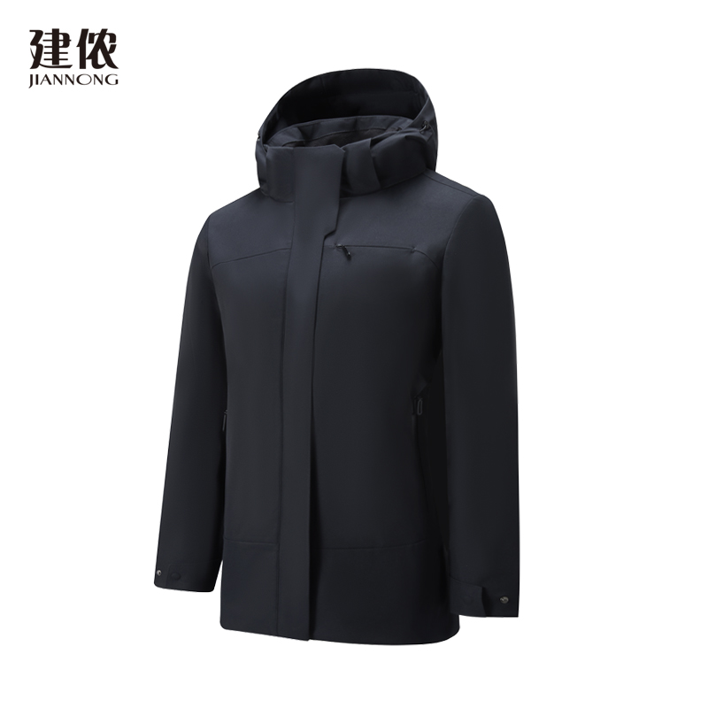 建侬男女中长款航天棉三科技防风防泼水保暖棉服外套F6869/6870
