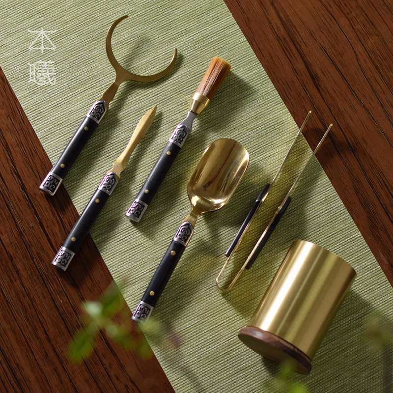 黄铜檀木茶道六君子套装功夫茶具配件茶艺茶夹茶勺茶筒养壶笔茶刀,包装,电子元器件包装,淘宝优惠券,粉丝福利购,淘宝优惠卷