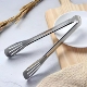 不锈钢食品夹子厨房防烫烘焙用具面包夹牛排烧烤肉夹 加厚款