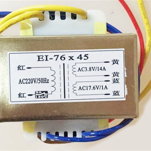 WB-3100AI型微波治疗仪电源变压器 EI-76X45 220V/3.8V14A 17.6V