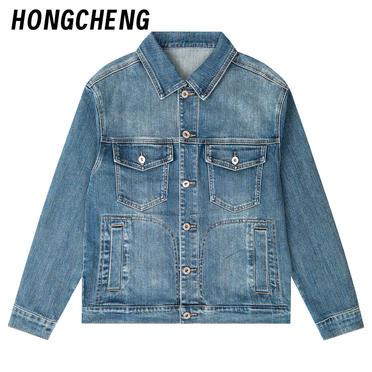 HONGCHENG新款牛仔外套男士夹克
