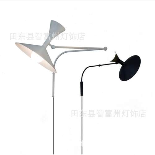 北欧设计师客厅壁灯意大利NEMO极简走廊样板房可旋转床头卧室灯