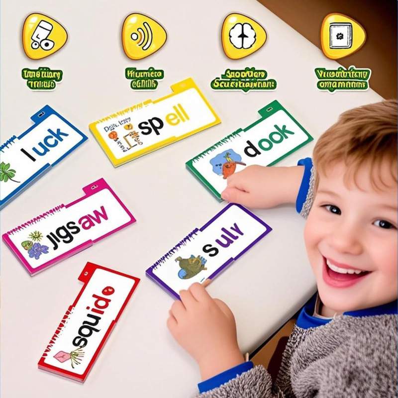30 Read and Rhyme Flip Books 阅读押韵翻书ABC词汇抽认卡