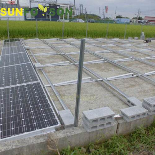 平屋顶压载式太阳能铝合金支架背靠背三角形支架