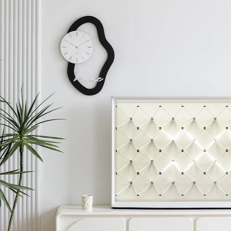 wozoom屋准现代简约挂钟客厅家用艺术大气餐桌轻奢时钟表挂墙