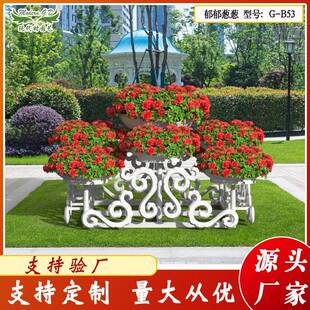现代时园艺立体绿化景观工程组合艺术花架花器候车室门口创意花坛