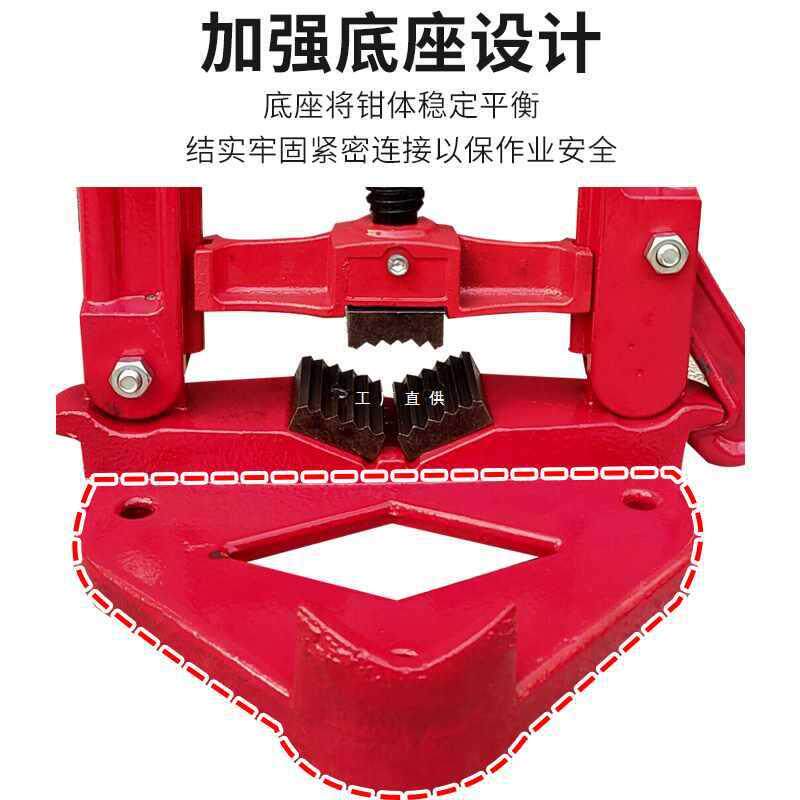 5IJO加重型管子台虎钳固定台钳压力钳龙门钳架子平台钳镀锌管道工