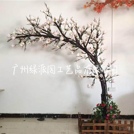 仿真紫藤花树大厅办公区户外装饰大型人造紫藤花树包柱子紫藤花