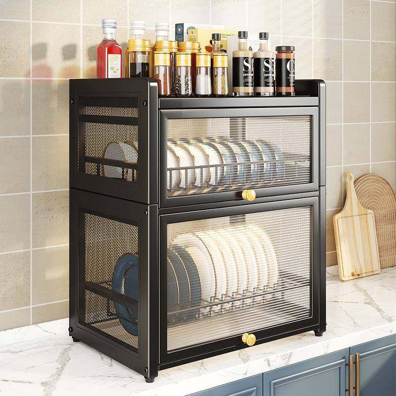 防尘碗碟柜厨房置物架台面柜门防脱落抽拉碗碟架沥水碗盘柜收纳架,特色手工艺,其他特色工艺品,淘宝优惠券,粉丝福利购,淘宝优惠卷