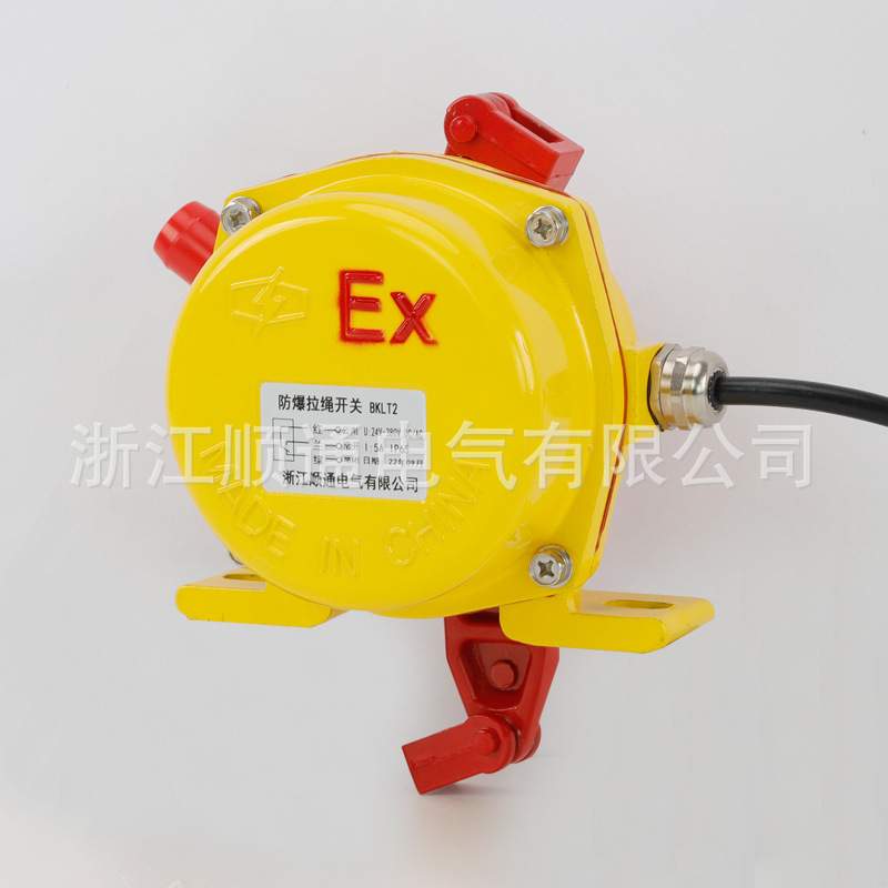 防爆拉绳开关BKLT2防爆两级跑偏开关BKPT1-12-30地址码HFKLT2-II