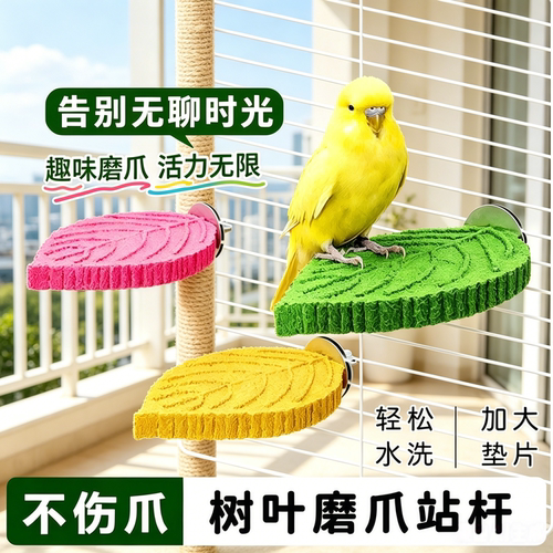 宠帮仕鹦鹉树叶磨爪不掉渣站杆