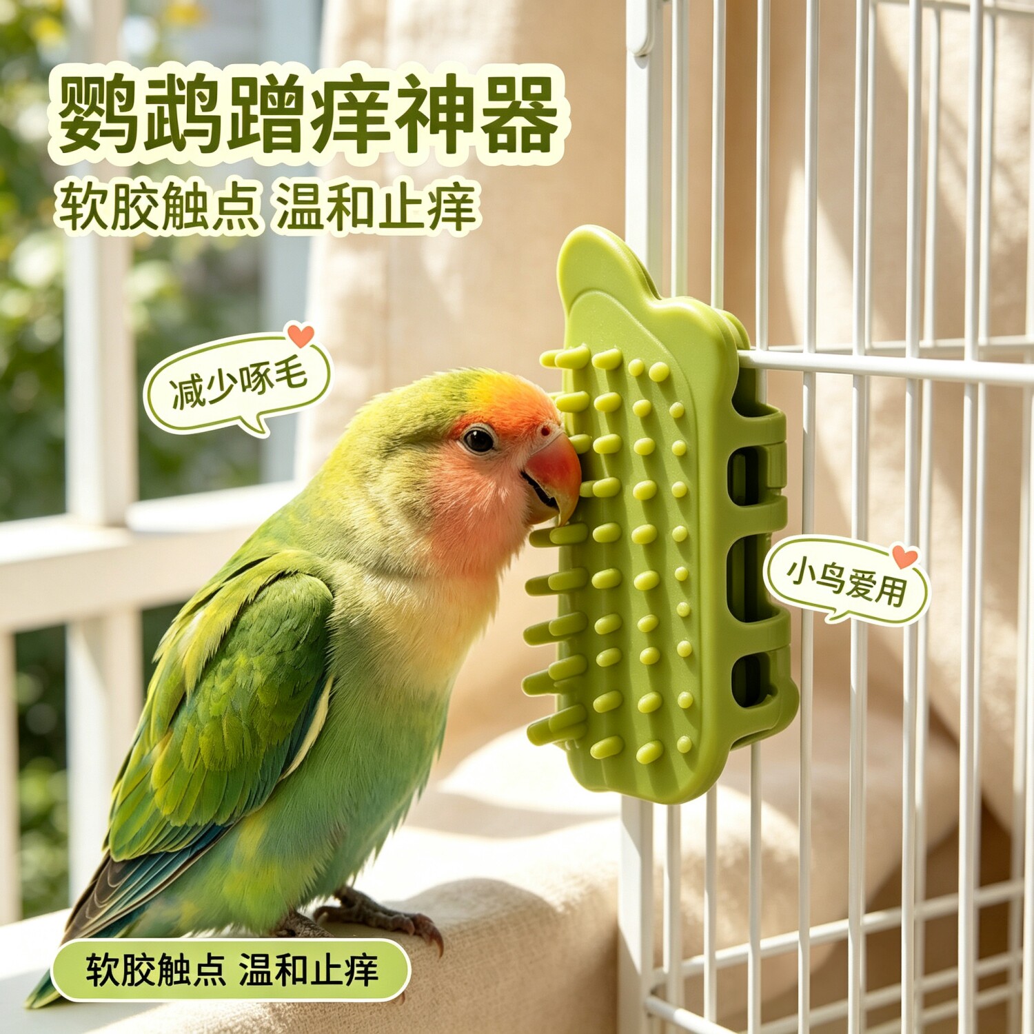 鹦鹉蹭痒挠头互动解闷玩具
