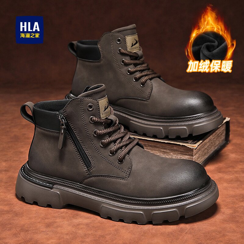 海澜之家男士马丁靴秋冬款
