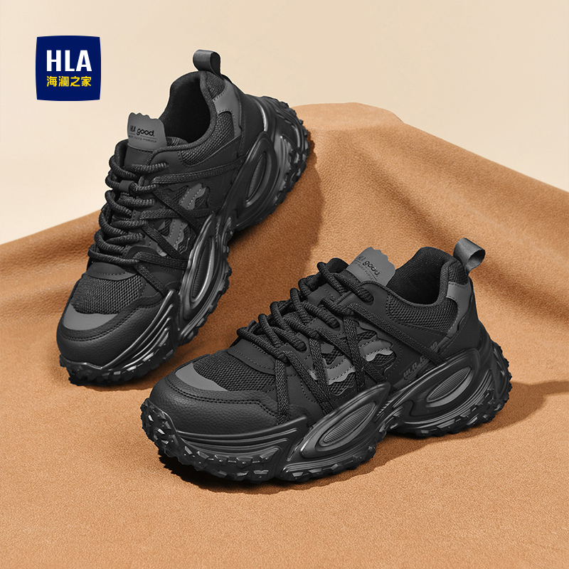 海澜之家鞋子男黑武士老爹鞋