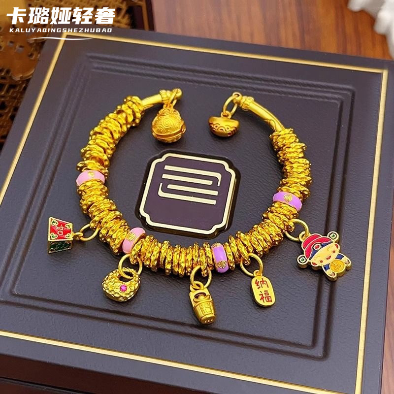 钱币电镀小财神盘缠款饰品未镶嵌